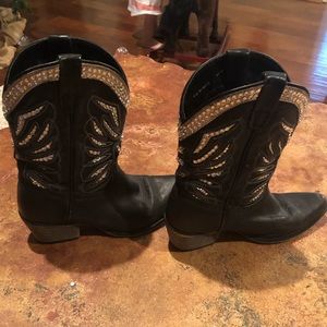 Black & Silver Cowboy / Cowgirl boots size 3 child